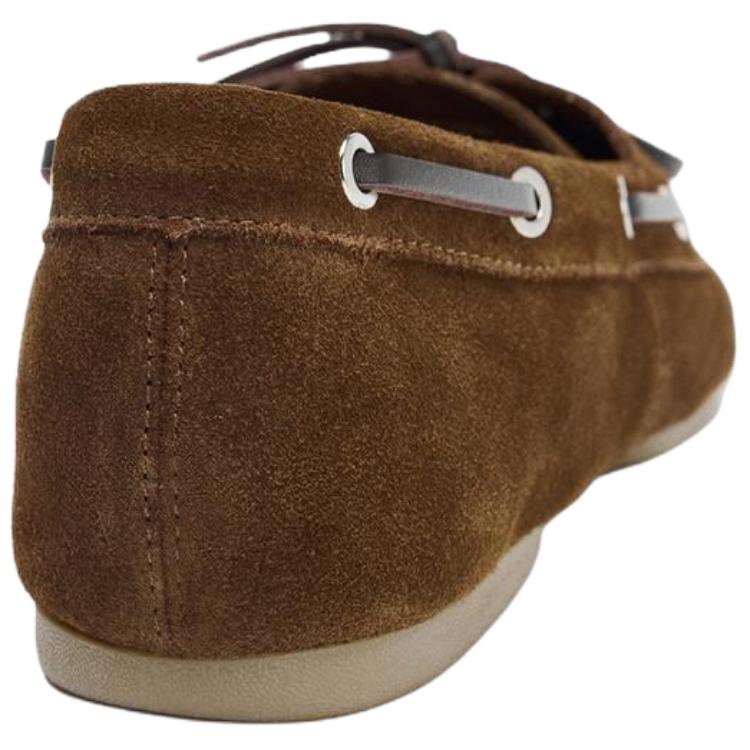 Zara Fashion Trend Sailing Shoes Women Shoes Brown 2512610700
