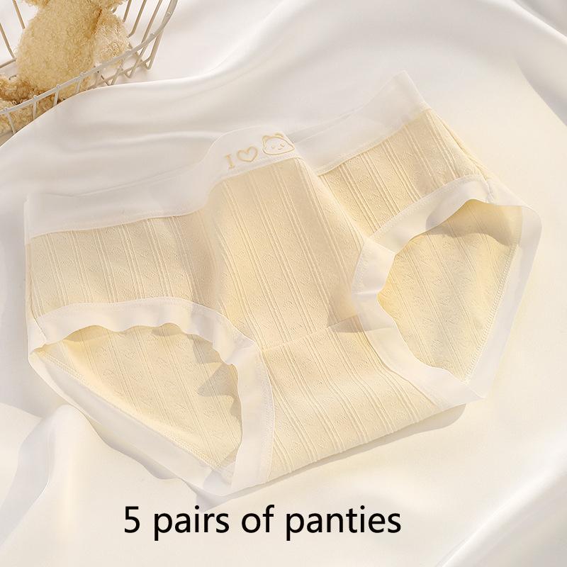 Majtki damskie Średni stan Otulające biodra Niebrudzące Chmury Miękka bawełna Odczuwalne jak z kreskówki Majtki z nadrukiem w kształcie kropli Majtki damskie antybakteryjne z kroczem