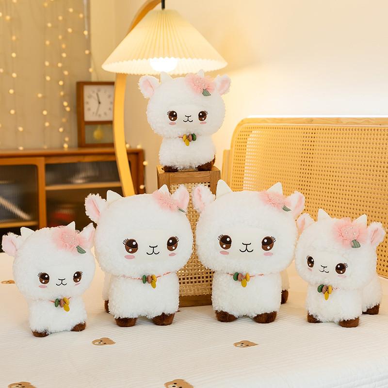 Adorable Short Plush Sheep Doll For Girls Perfect Birthday Gift And Wedding Decoration