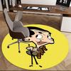 Mr. Bean Chair Mat - Round Carpet for Home Decor, Office Use, Living Room, Bedroom, Gift Idea0480b