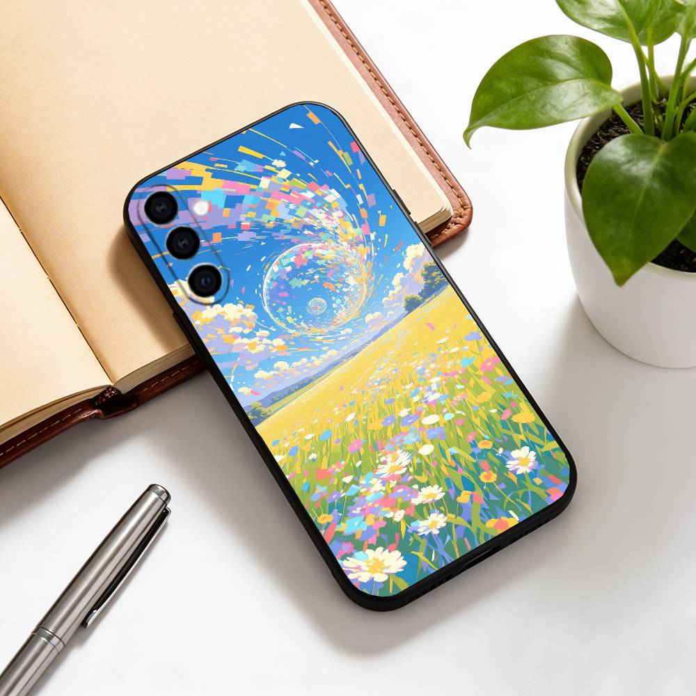 Colorful Phone Case For Samsung Galaxy A73,A72,A71,A70,A53,A52,A51,Others Soft Black Cover
