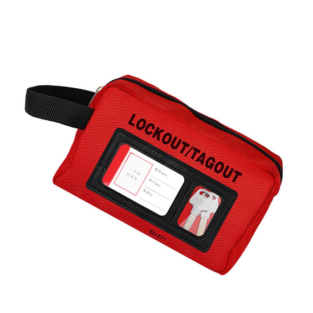 Portable Lockout Device Organizer Tear Resistant Polyester Storage Case for Safety Equipment Easy Maintenance Tool