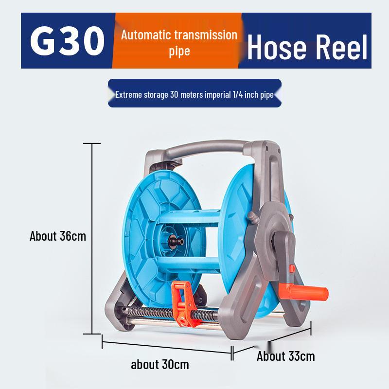 Automatic Hose Reel Storage Rack with Turntable Wheel