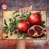 1pc Vibrant Pomegranates Metal Sign 8x12in, Vintage Fruit Iron Wall Decor with Green Leaves, Retro Painting for Home Bar