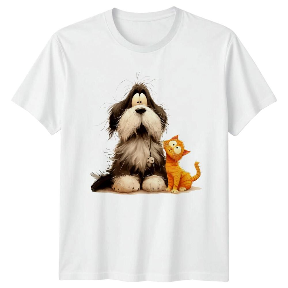 Shaggy Dog Cat Pets Animals Unisex Unisex Graphic Tee Unisex Shirt S