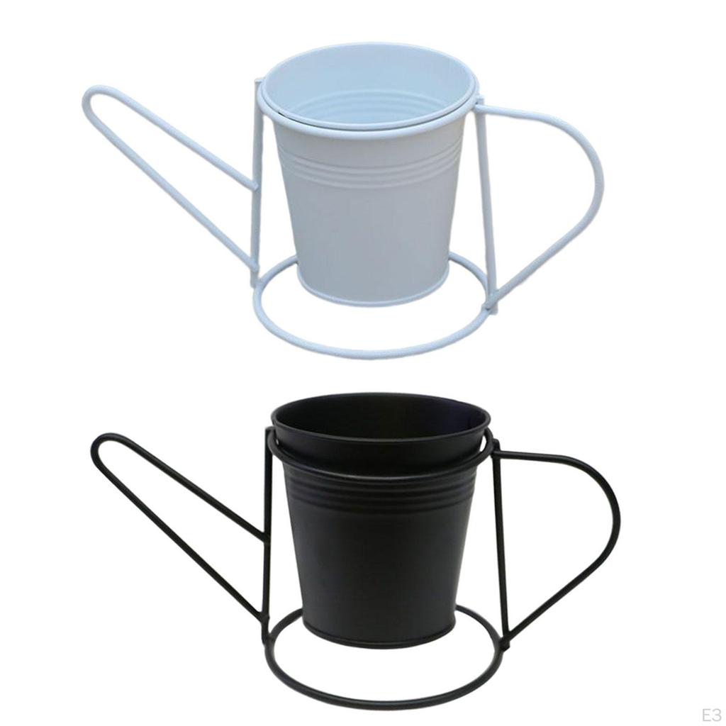 Langlebiger Blumenhalter Blumentopf Garten Pflanzgefäß Eimer Behälter Metall Vintage Für Innen