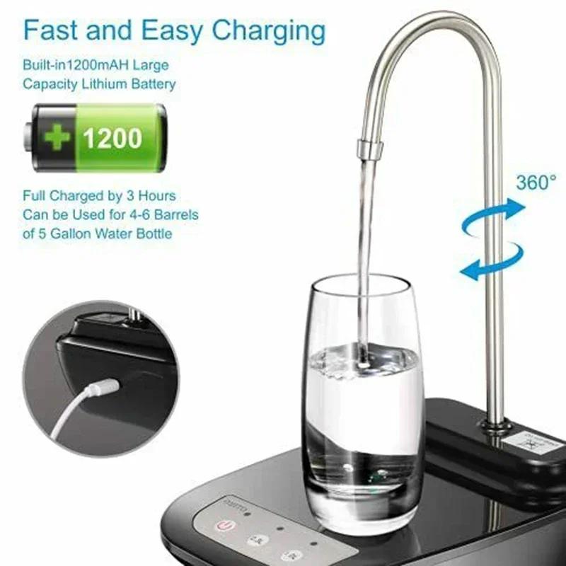 Automatic Water Bottle Dispenser Rechargeable Water Pump Dispenser With Stand Water Dispenser Electric Water Gallon Pump