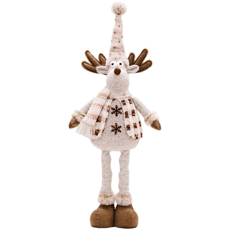 Vánoční zatahovací ozdoba dekorace teleskopická panenka okenní ozdoby zatahovací figurka sněhulák sob ozdoba dekor