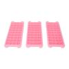 3PCS Ice Cube Trays with Lid 36 Cube Square Easy Release Ice Mold for Fruits Ice Cream Vodka Soda Pink