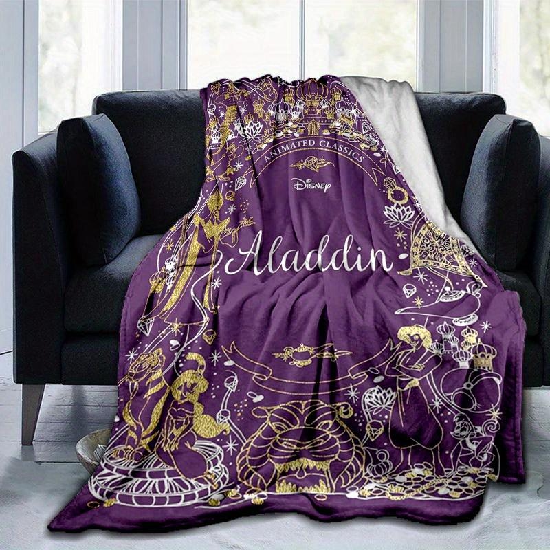 1pc, Aladdin-Inspired Home Decor, Flannel Throw Blanket for Your Living Room, Bedroom, or Outdoor Adventures. Perfect As a Sofa Blanket, Beach Cover