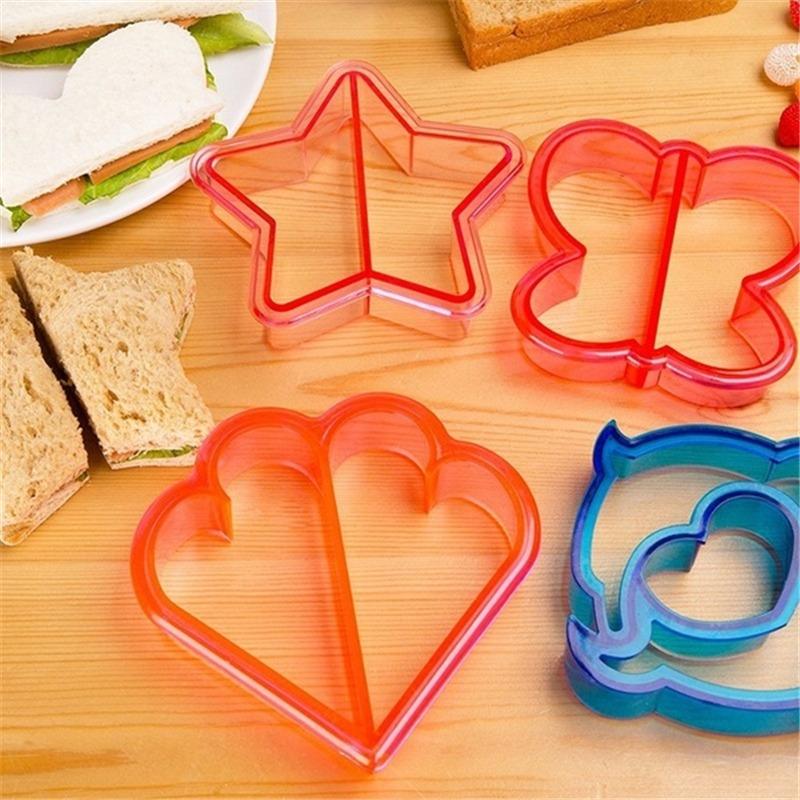 Cute DIY Sandwich Cookie Cutters Creative DIY Funny Shaped Bread Maker Cutting Tools for Kids Boys Girls