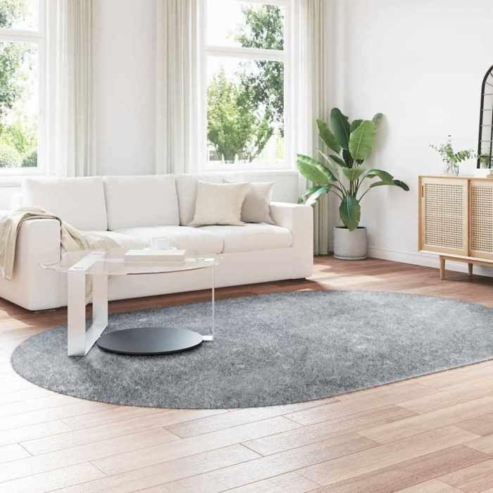 VidaXL Shaggy Rug with Long Pile Silver Grey 300x200 Cm Polyester, Carpet, Bedroom Rug, Modern Rug, Living Room Rug, 4102940