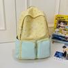 College style color matching backpack women's new schoolbag junior high school girls college students travel light backpack