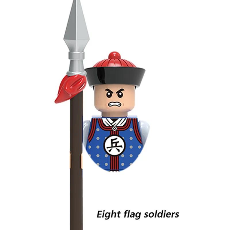 Kids Toys Chinese Ancient Historical Figures Military Soldiers Imperial Guard Military Commanders Model Building Blocks Gifts