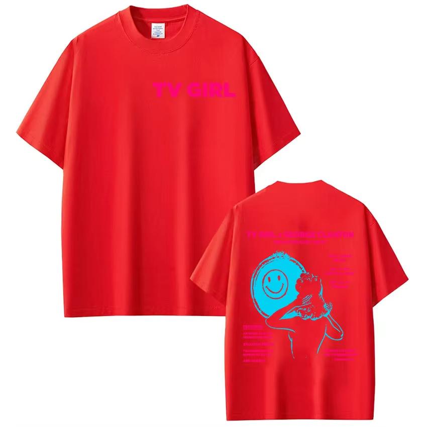 French Singer Tv Girl Series Tour 2026 Album TShirt Unisex Women Summer ONeck T Shirt Fashion High Quality Tees Streetwear