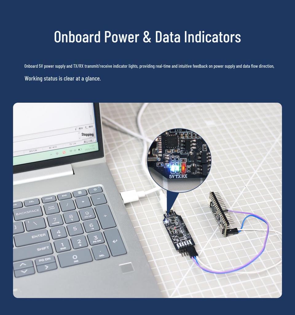 Type-C USB to TTL RS485 Serial Port Module with CH340 Microcontroller Programming Cable