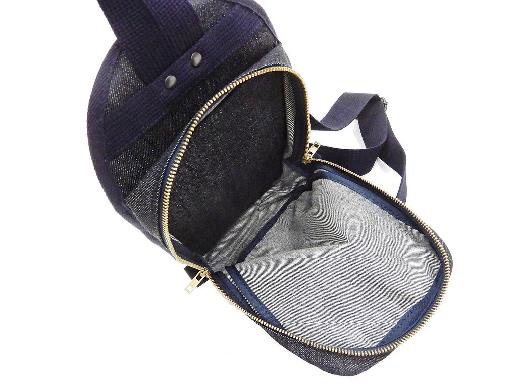 Kojima Genes Bag Size Fits Indigo Men's One-Shoulder (RNB-953) (One All, Denim)