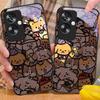 Glowing Kitten For Oppo A79 5G 58 78 74 60 4G Reno 11F Realme GT 6 11 Note 50 10 C55 X2 Tempered Glass Black Phone Case