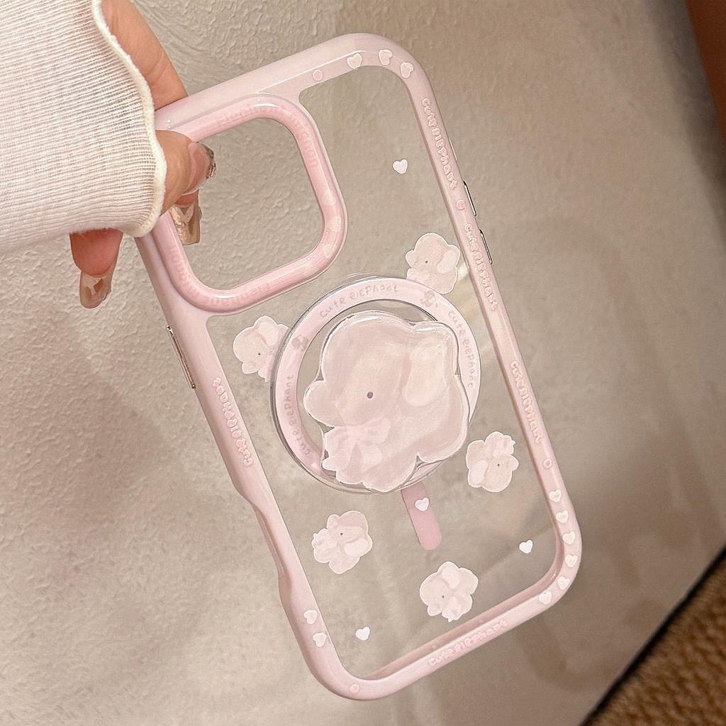The Magnetic Cute Little Elephant Stand Is Suitable for IPhone16 and IPhone 15ProMax Phone Cases Made of 13 Acrylic