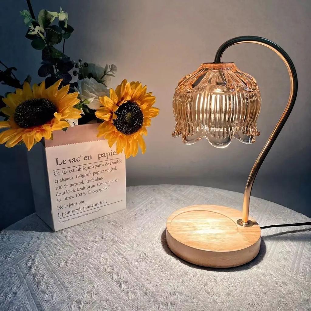 Aromatherapy Melting Wax Lamp Ins Fragrance Expanding Gift Table Lamp Smokeless Temperature Regulating American Retro Night Lamp