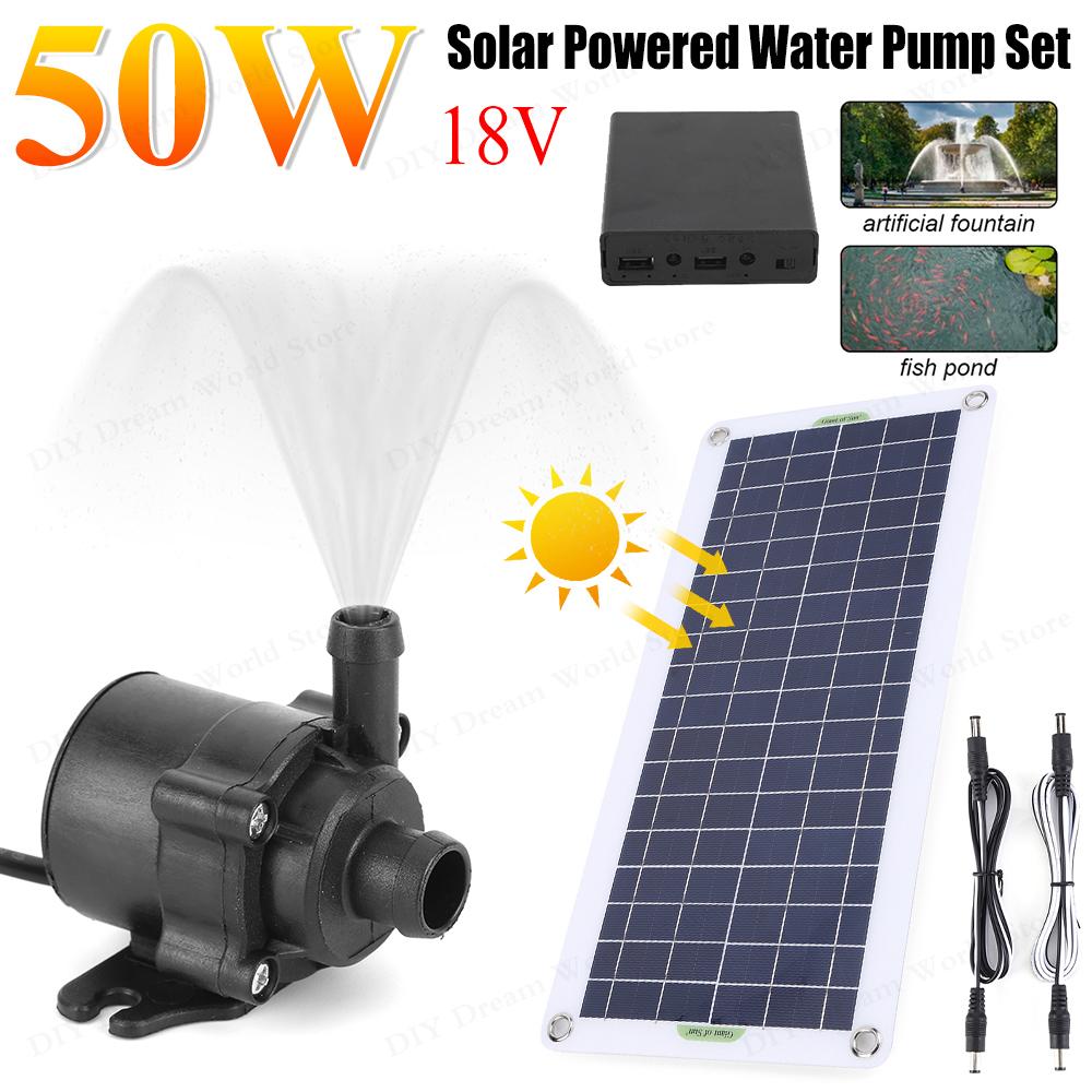 18V 30W Solar Panel Pump Watering System Water Fountain Garden Decor Energy Saving Kits for Outdoor Fish Tank Water Reservoir