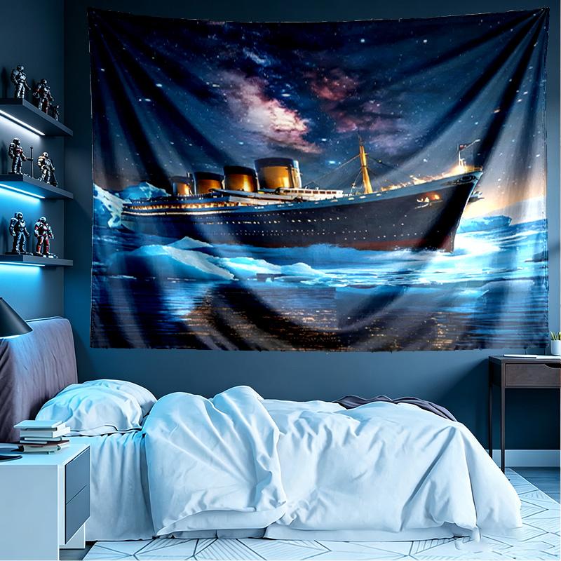 RMS Titanic Print Tapestry, Lightweight Wall Hanging, for Bedroom, Dorm, Living Room, Home Art Decor, Birthday Christmas Gift for Friends