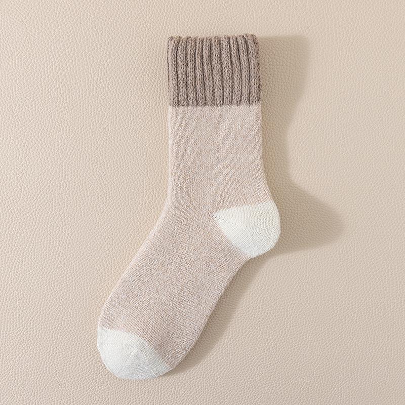 Meias Masculinas Super Grossas de Lã e Caxemira até o Meio da Panturrilha - Quentes para o Inverno, Acima do Joelho, Mais Veludo para Idosos