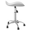 Vidaxl Swivel Dining Chair, White, Upholstered with Faux Leather
