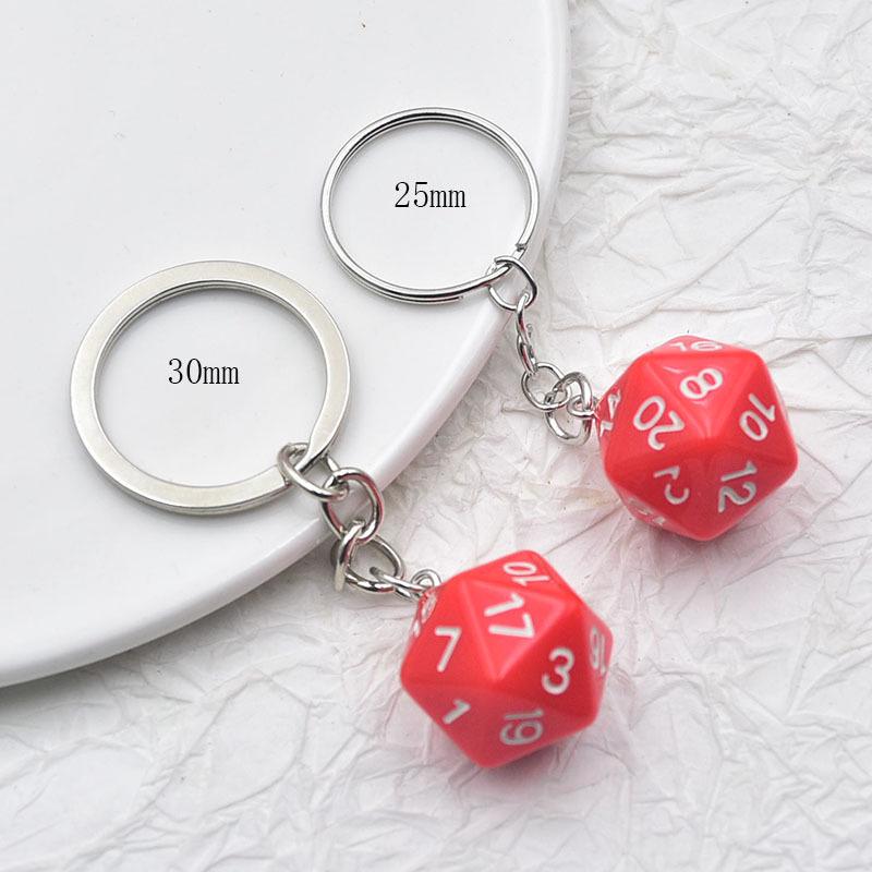 Colorful Acrylic 20-Sided Dice Shaker Pendant for Handmade Jewelry