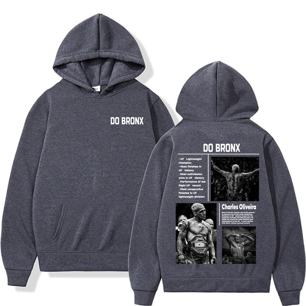 Charles Oliveira Do Bronx Violence Aesthetic Sweatshirts Men's Clothing Harajuku Classic Hoodies High Quality Casual Cozy Hooded