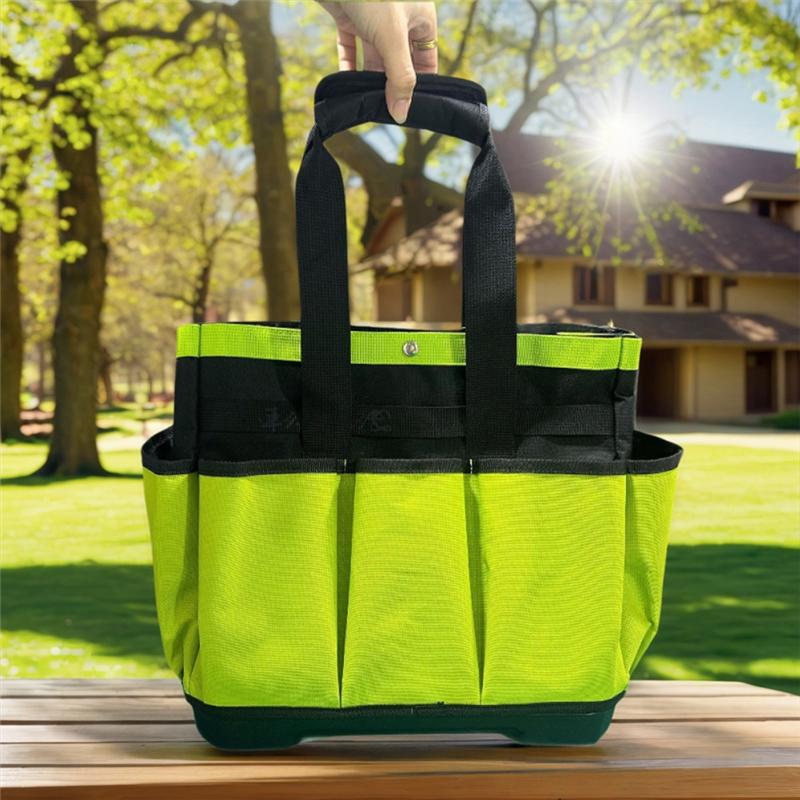8 Pockets Garden Tool Bag Large Capacity Oxford Cloth Tote Caddytool Kit Handbag Weeding & Pruning Tool Storage Bag