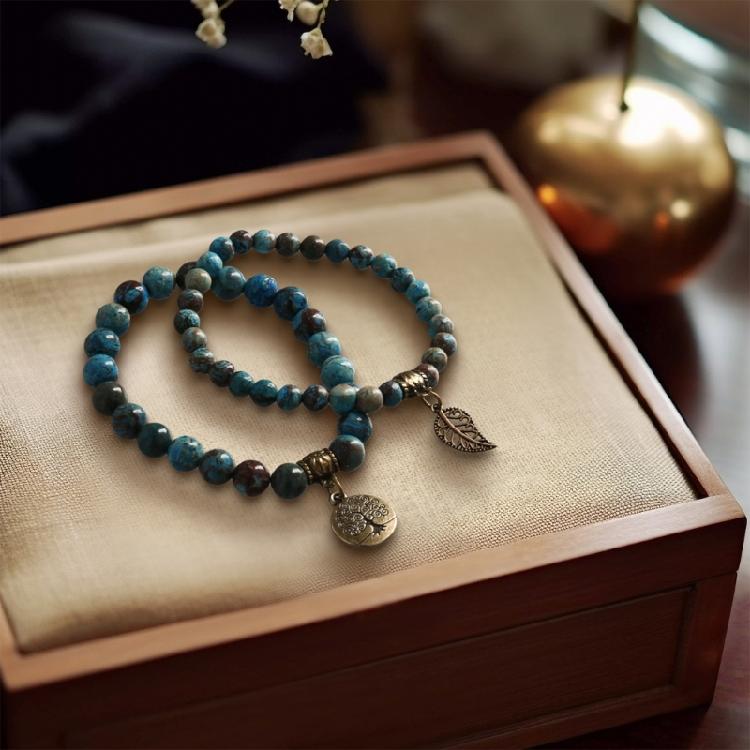 Handmade Leaf Charm Bracelet Life Tree Bangles Jewelry Gift for Women and Man