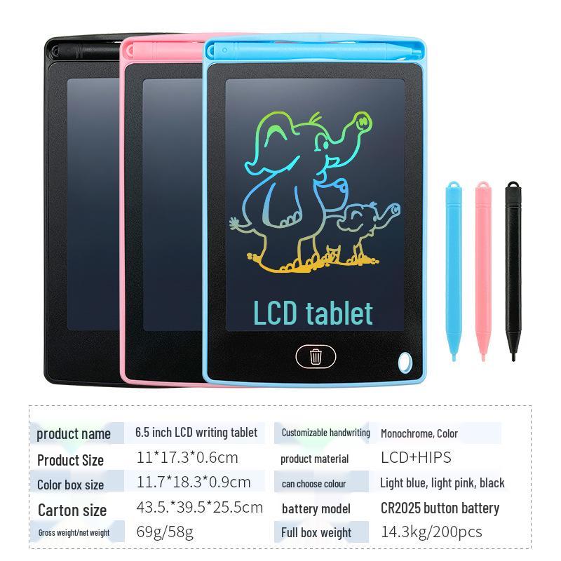 4.4-inch & 6.5-inch Children's LCD Writing & Drawing Tablet - Customizable for Business Gifts
