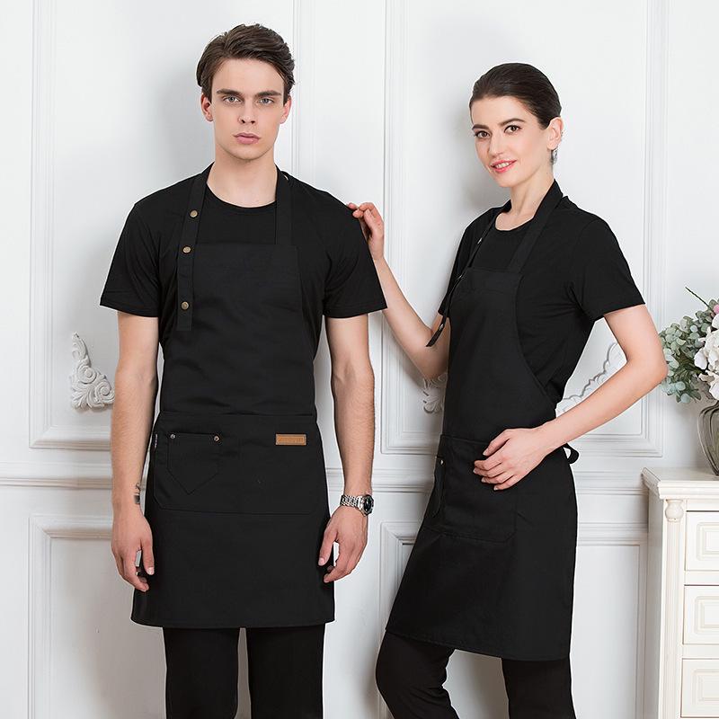 Custom Printed Tie-Waist Apron for Cafes and Milk Tea Shops