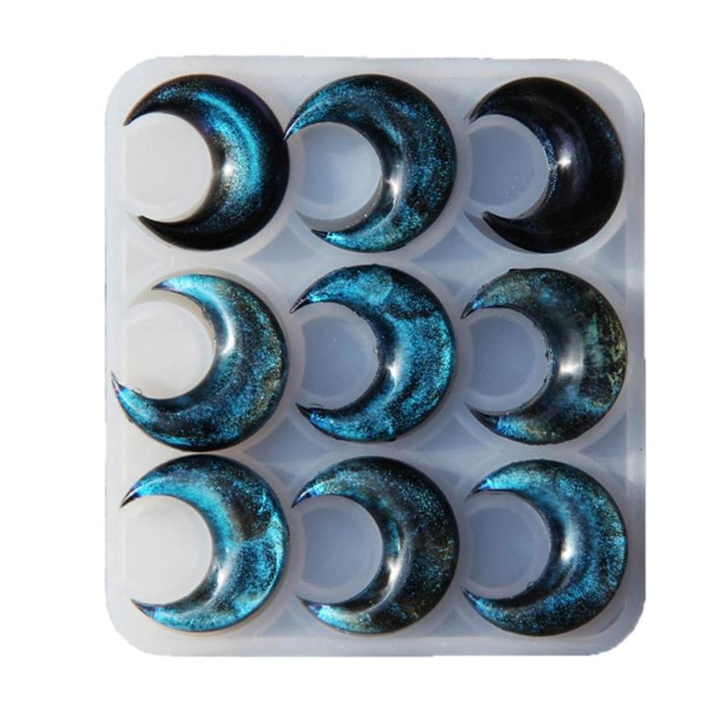 Silikonová forma Měsíc a srpek Přívěsek Forma Unikátní Křišťálová Pryskyřice Výroba Šperků Formy pro Nadšence