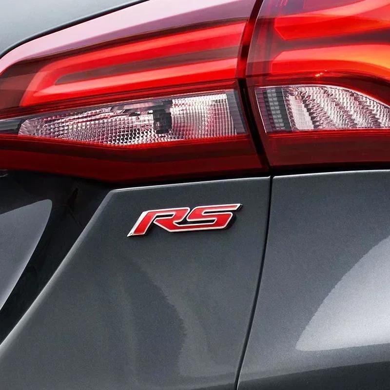 3D Metal Red Black Logo RS Emblem Letters Car Badge Trunk Decal For Chevrolet Chevy Blazer Onix Sonic RS Stikcer Accessories CI5