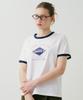 Pildeoseu Graphic Cropped Ringer T-Shirt White/Navy
