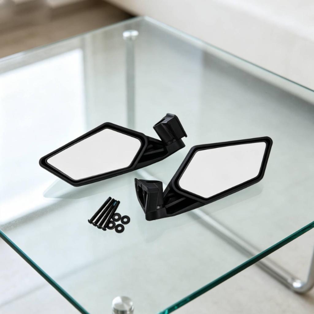 /UTV Side Mirror Fastenon Matte View GeometricShaped Auto Part