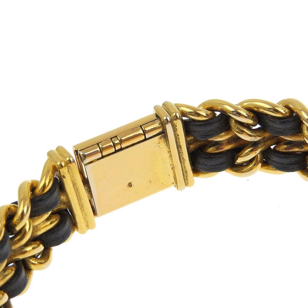 Chanel Premiere L Watches blackDial Plated Gold/leather Quartz Analog Display Women Used