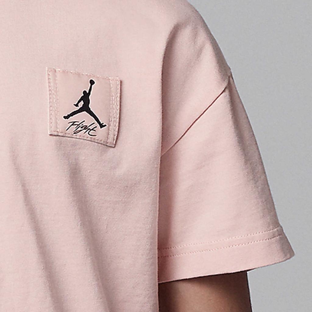 Jordan Flight Essentials Solid Color Small Logo Crew Neck Pullover Soft Comfortable Casual Sports Short Sleeve T-Shirt Kids Tops HM4744-674