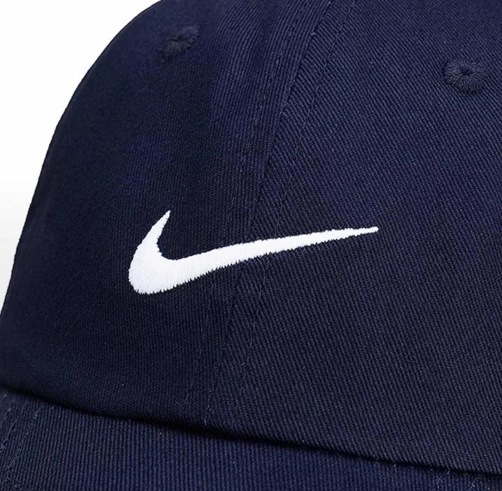 Nike Simple Retro Logo Embroidered Curved Brim Hat for Young Men Women, Adjustable Breathable UV Protection Headwear N32543018GS-002