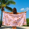 Pink Background Lobster Pattern Quick Drying Bath Towel Microfiber beach towel light weight swimming camping yoga beach out