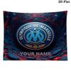 Custom Name Olympique De Marseille Printed Tapestry – Wall Hanging for Bedrooms, Dorms, and Home Decor