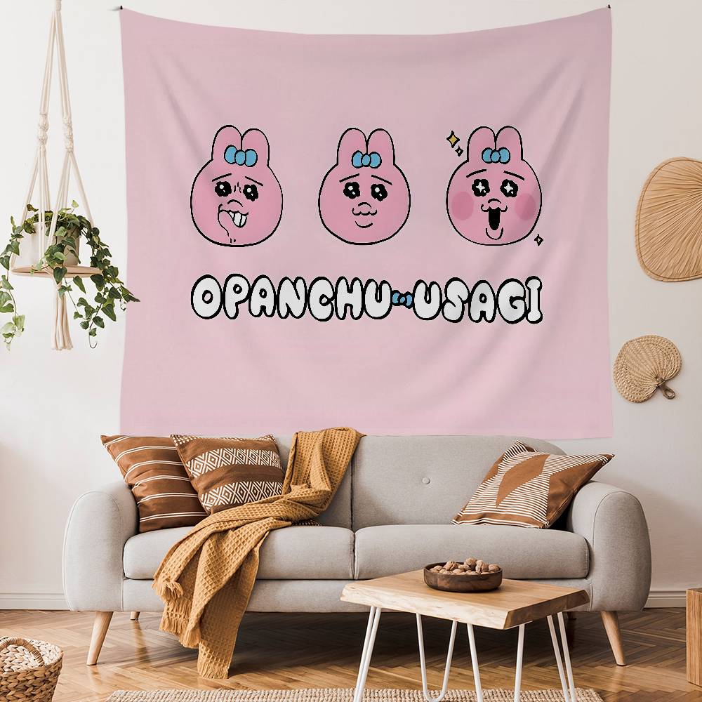 OOpanchu UUsagi Cartoon Cute Cartoon Tapestry For Living Room Home Dorm Decor INS Home Decor