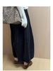 Korean Style Slimming Wide-Leg Corduroy Wool Pants for Women