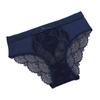 Mid Waist Sexy Lace Triangle Pantie Transparent Seamless Elastic Wide Waist Underwear Women's Triangle Panties