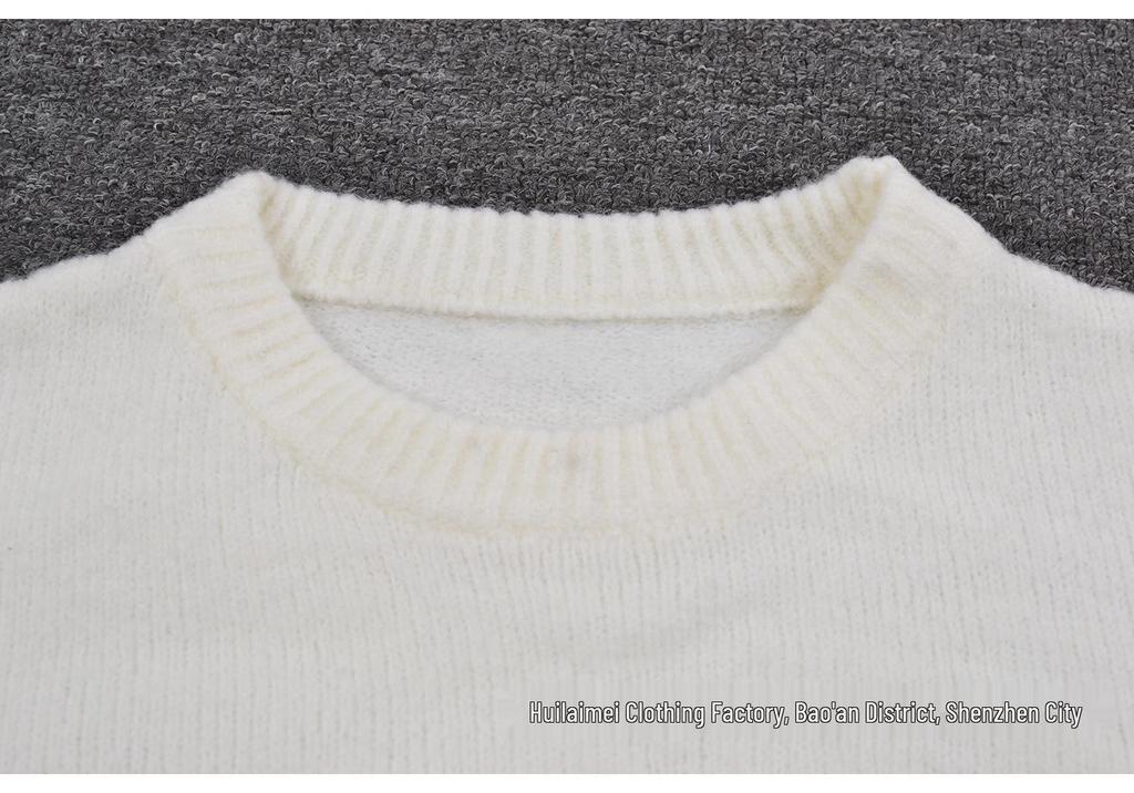 2026 Autumn/Winter European & American Versatile Solid Color Knit Pullover Sweater