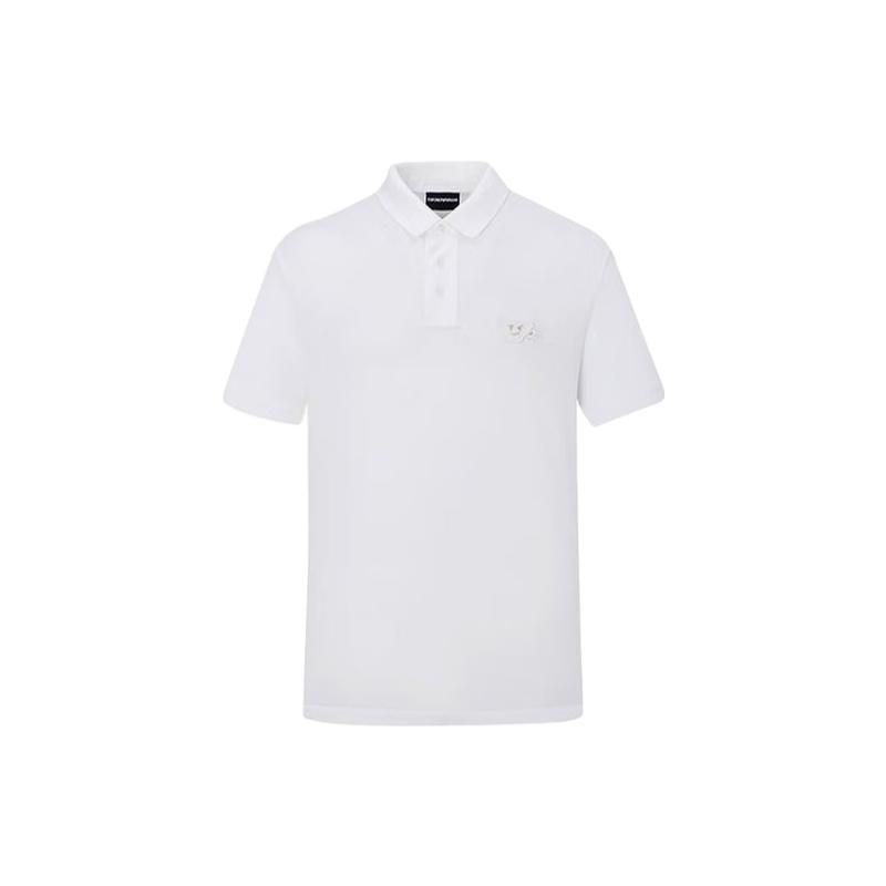 Emporio Armani Solid Logo Short Sleeve Polo Shirt Slim Fit Men polo shirts 3L1FFZ-1JUVZ-0101 XXL