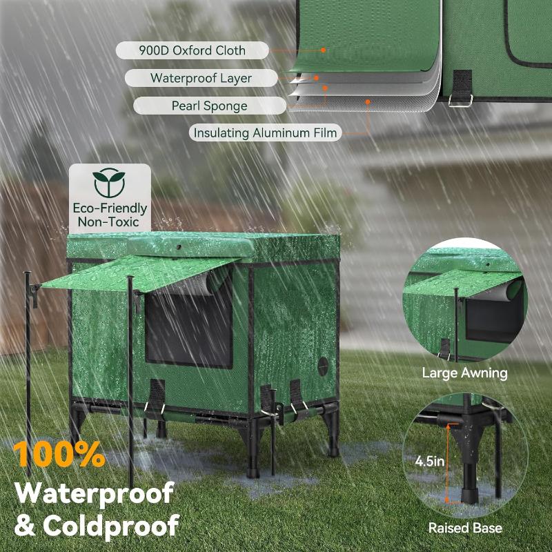 Large Space Cat Nest Warm Room Outdoor Heating Insulation Sunshade Cat Beds Foldable Pet Bed Waterproof Coldroof Pet Supplies