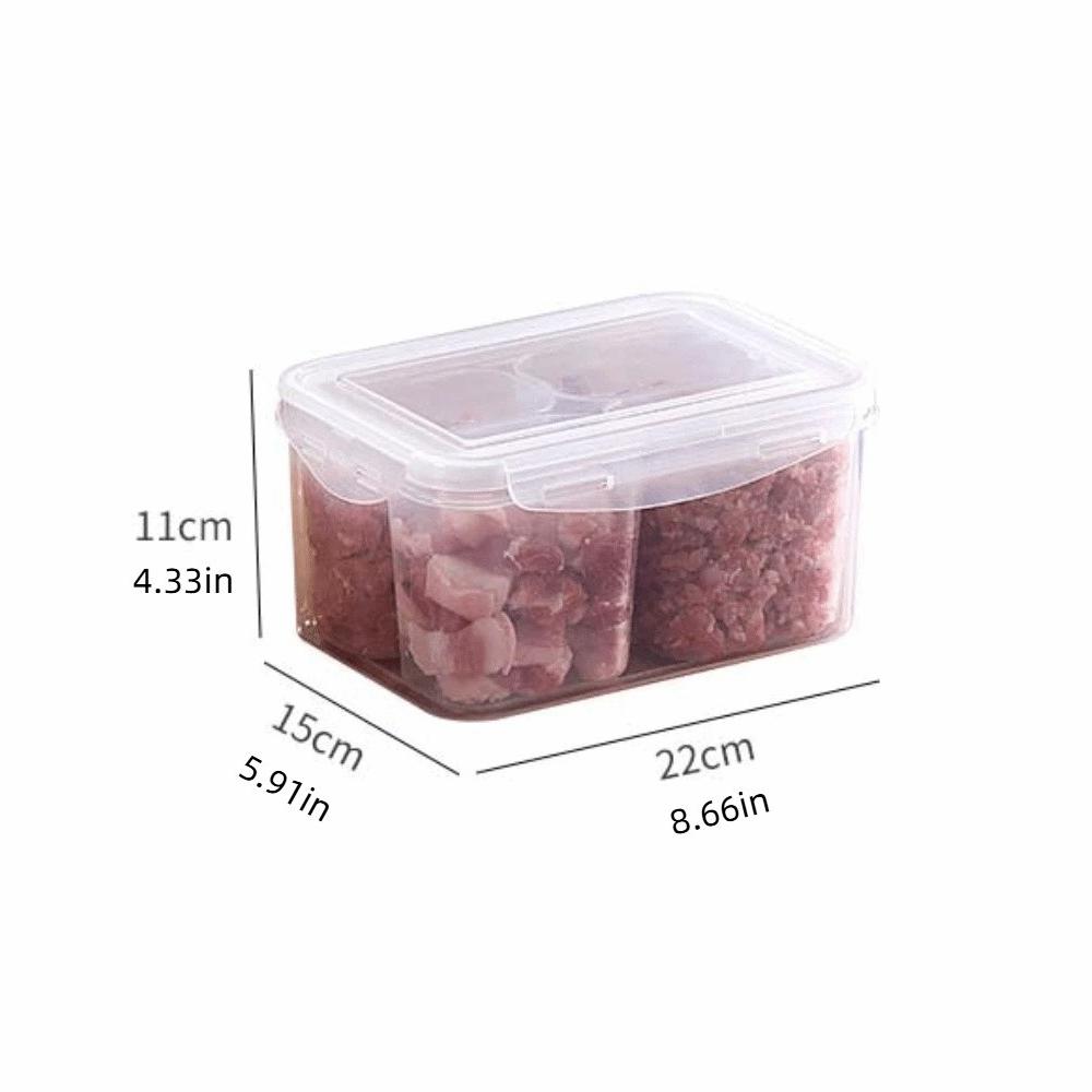 Airtight Lid Food Storage Container 4 Compartment Fridge Organizer Storage Box  Kitchen